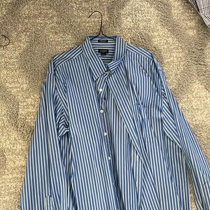 Blue xl j crew button down dress shirt- hardly used